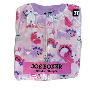 Joe Boxer Blanket Sleeper - Pajamas with attached feet One Piece Size 3T